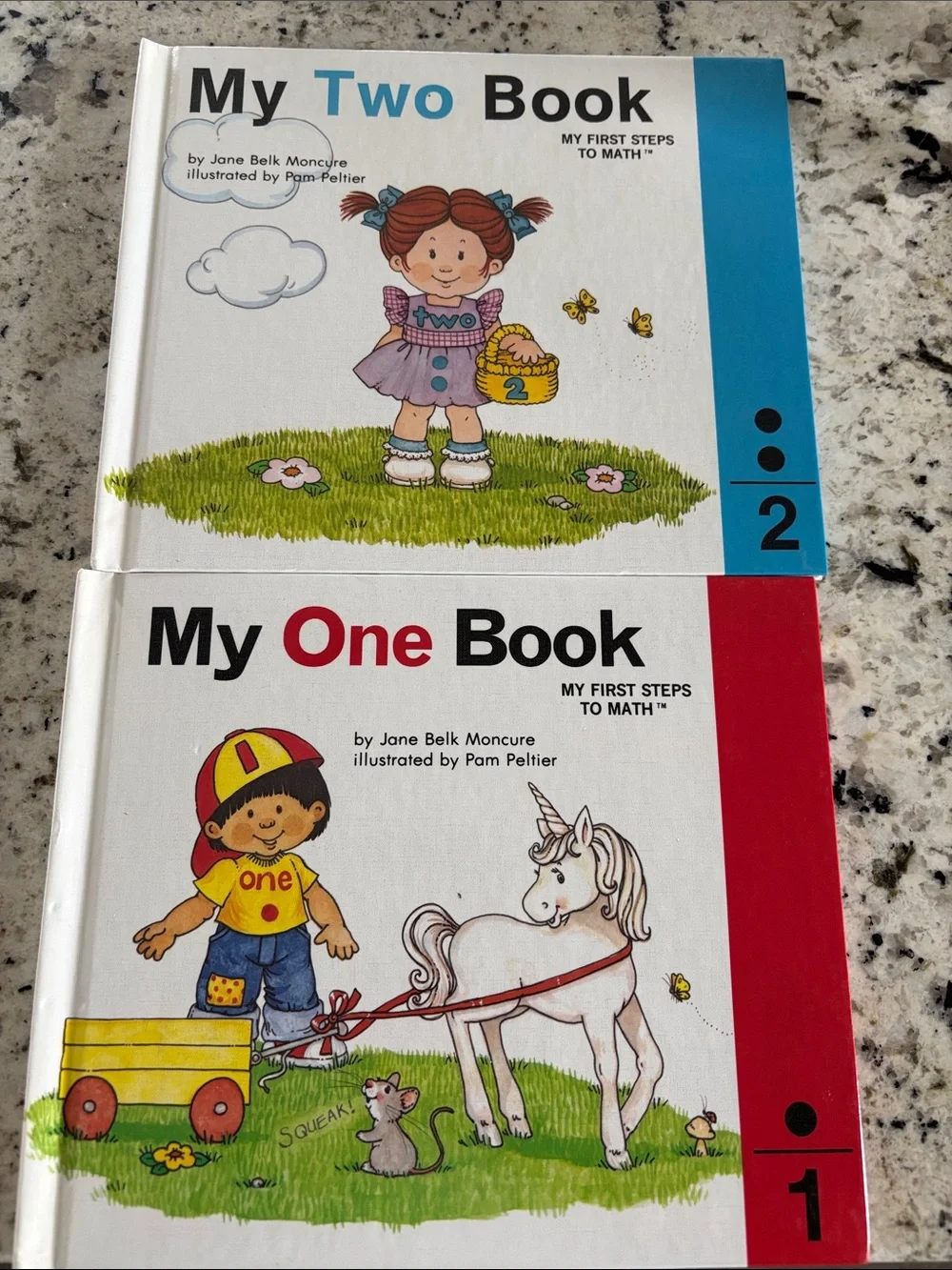 My One Book & My Two Book - Kids Learning Math Books (Red, Blue)